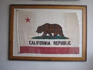 Click to enlarge Vintage Calilfornia Republic flag