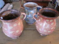 Click to enlarge French clay pitchers