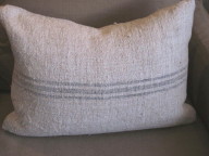 Grain sack pillow