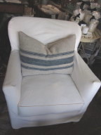 Click to enlarge Slip Covered Chair in white