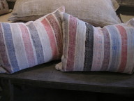 Swedish rag rug pillow