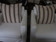 Click to enlarge Vintage ticking pillows