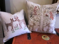 Click to enlarge Coral and Tusk embroidered pillows