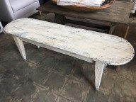 Rustic White Bench