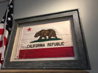 Framed California state flag