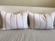 Click to enlarge Grain sack pillows